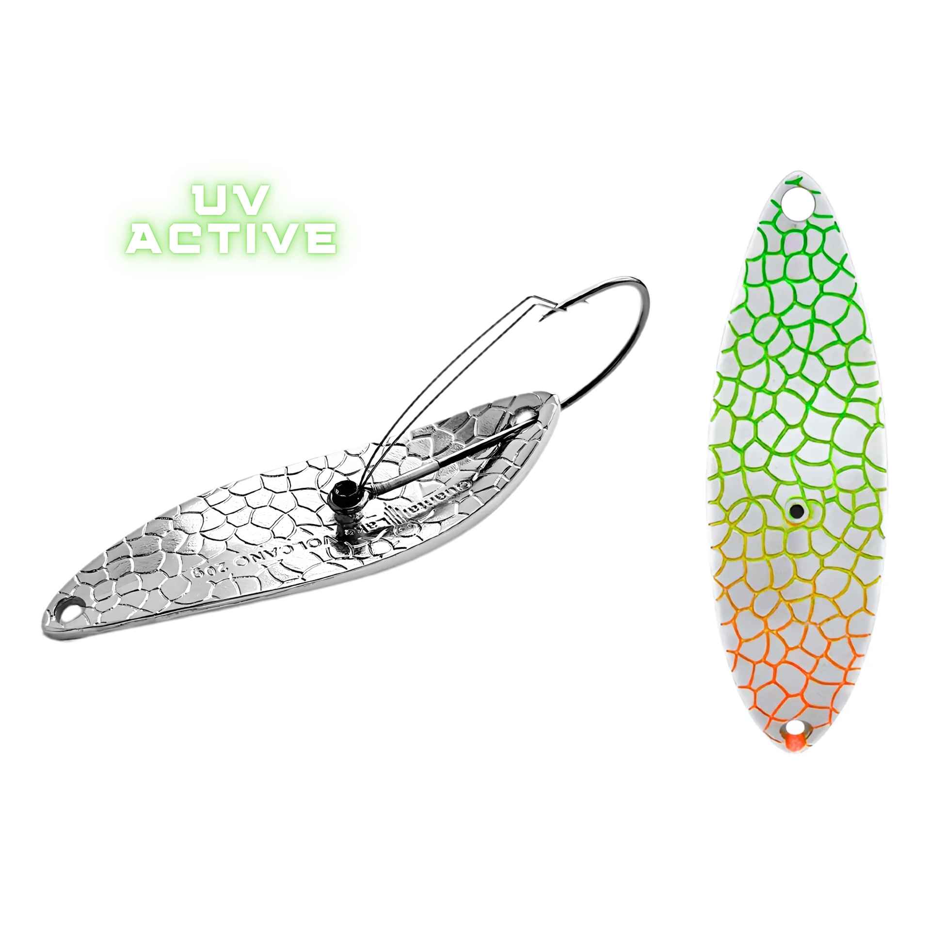 Quantal Lake Weedless Spoon SGYR(UV)