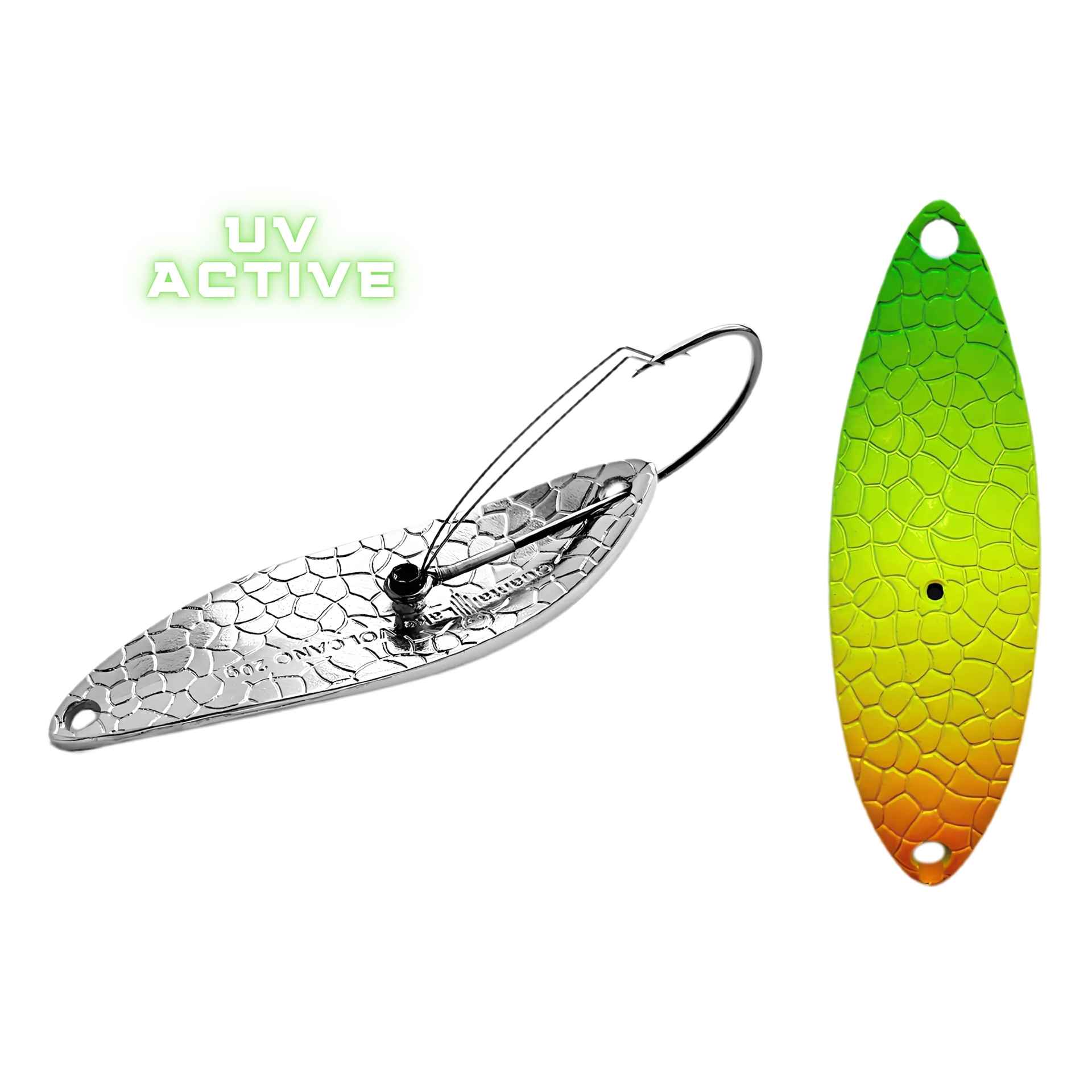 Quantal Lake Weedless Spoon VOLCANO 20 SGYR(UV)